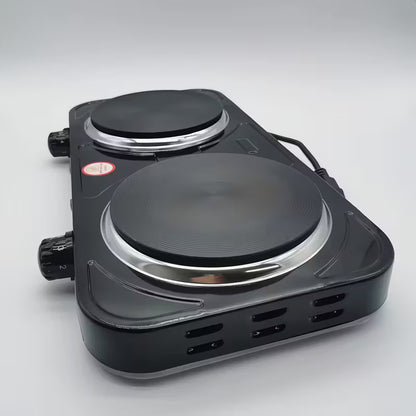 Single burner, Double Burner Electric Stove, Infrared Ceramic Cooktop With Dual Independent Control & Anti-Scald Handles - Portable Hot Plate For Home, Dorm, Camping & RV Use, Fast Heating, Easy To Clean by Anti Spier