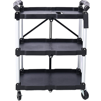 Iron Plastic Folding Service Cart