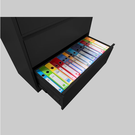 Horizontal Metal Lockable Filing Cabinet 4 Drawers