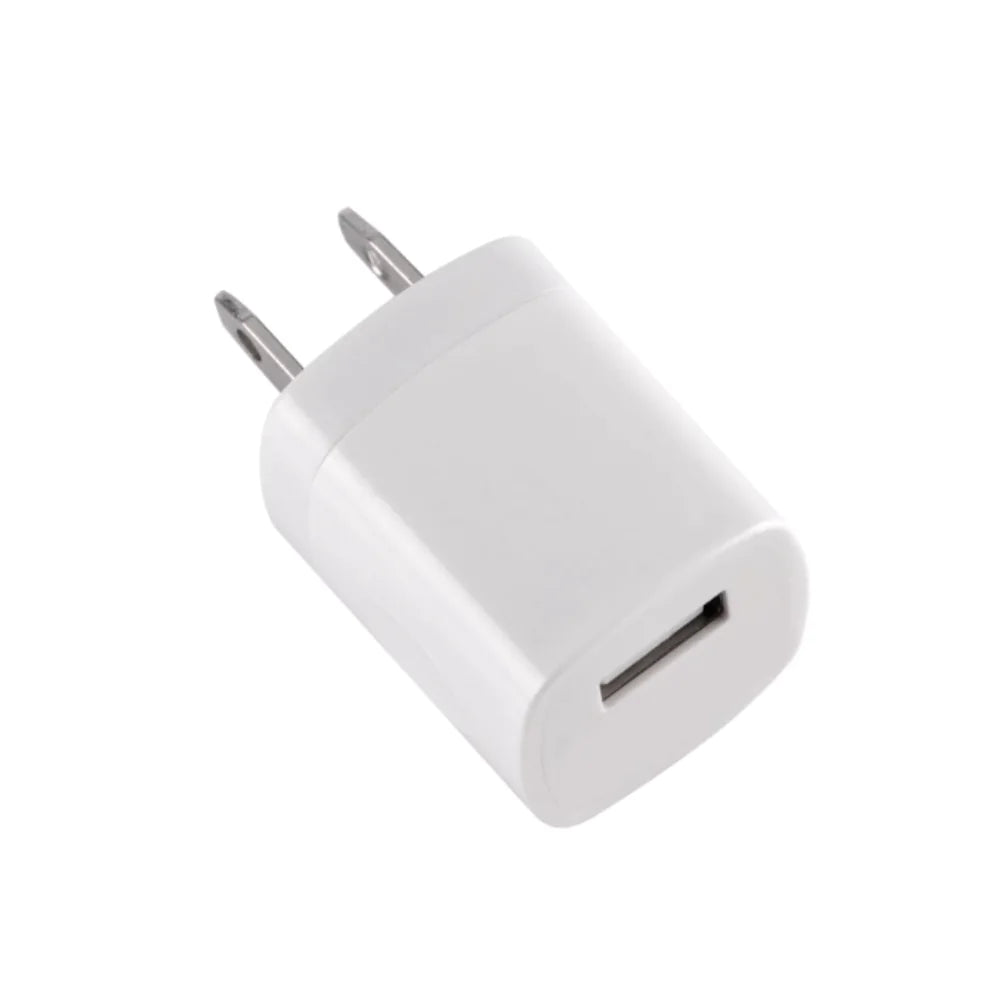 2-Pack White 1A USB Power Adapter - Anti Spier 