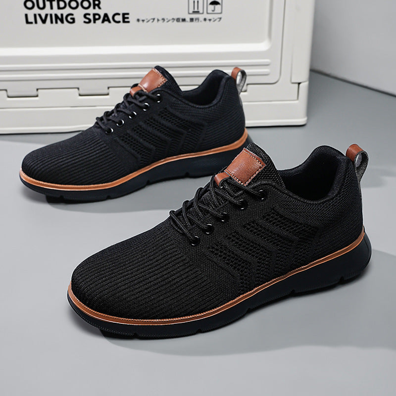 Men's casual shoes made of woven mesh fabric, large-sized men's casual shoes