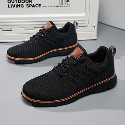 Men's casual shoes made of woven mesh fabric, large-sized men's casual shoes