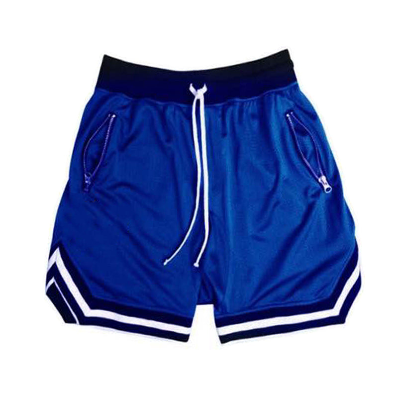 Men's summer quick dry muscle fitness sports shorts Mesh solid color hip hop breathable casual basketball pants