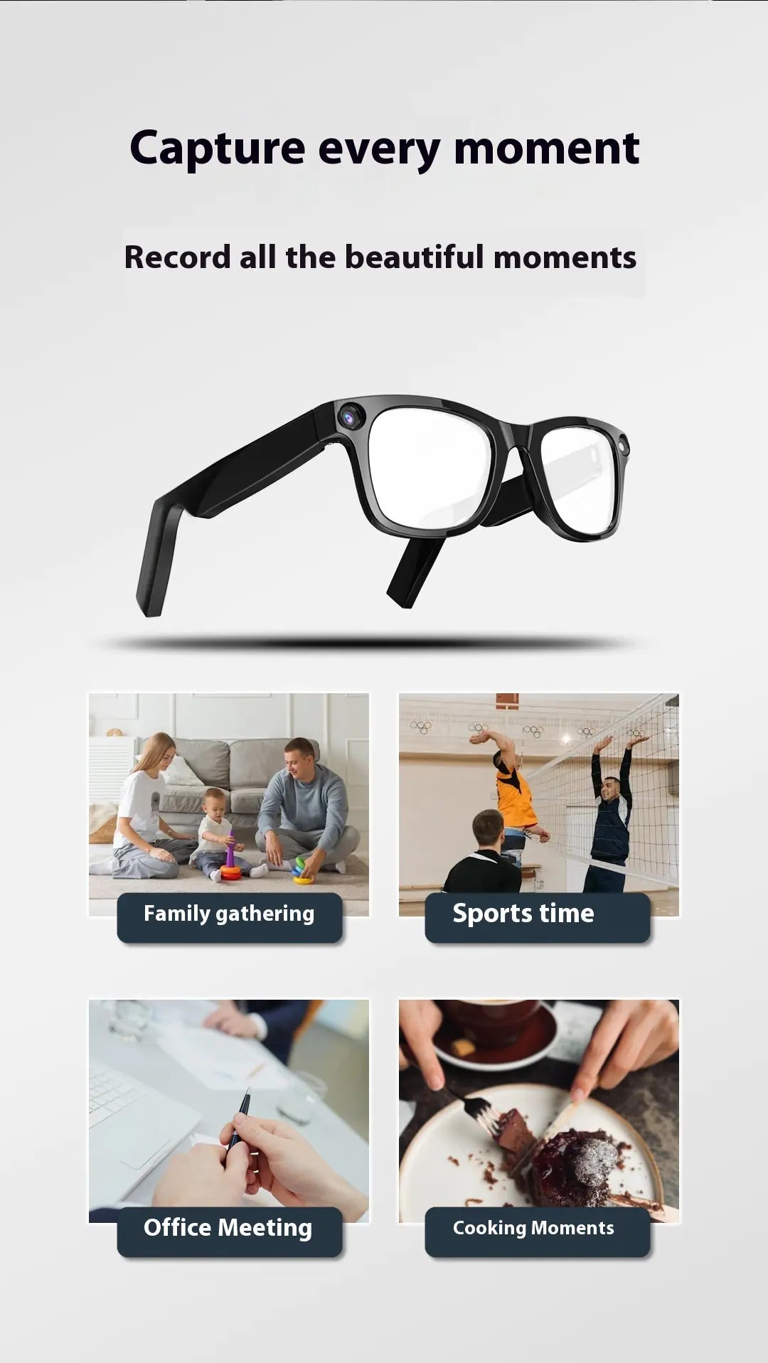 AI Camera Smart Glasses - Anti Spier - Anti Spier - 