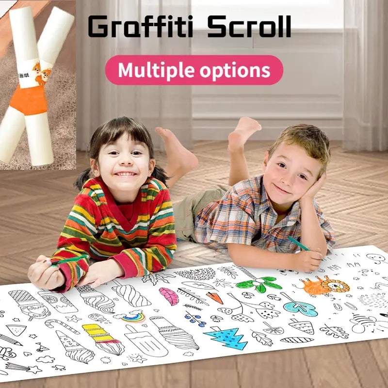 Coloring Paper Roll Graffiti Scroll Puzzle Toy