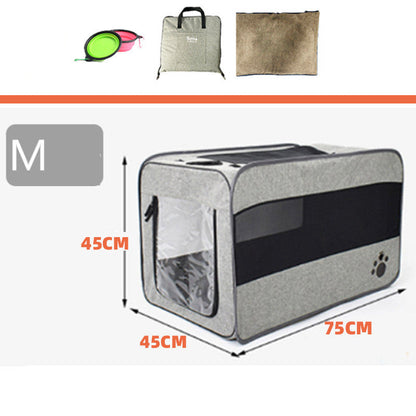 Pet Travel Carrier Bag Portable Pet Bag Folding Fabric Pet Carrier Travel Carrier Bag For Pet Cage With Locking Safety Zippers by Pet Zen