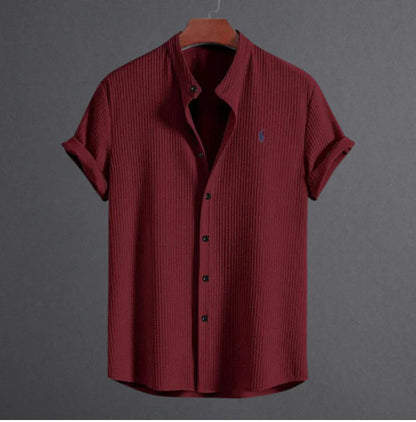 Men's summer new men men's short sleeve solid color men's shirt top