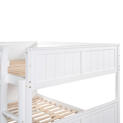 Full Over Full Bunk Bed With Twin Size Trundle