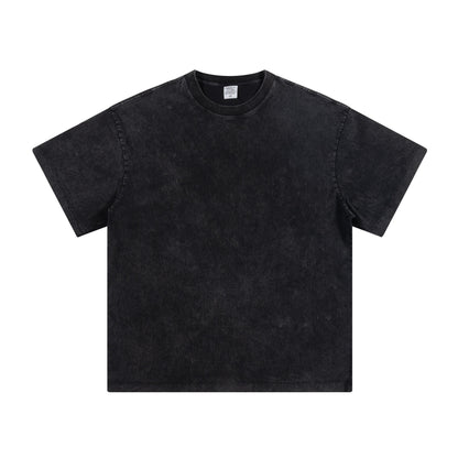 Men's summer American youth fashion brand heavy all neckline cotton short sleeve loose trend T-shirt men