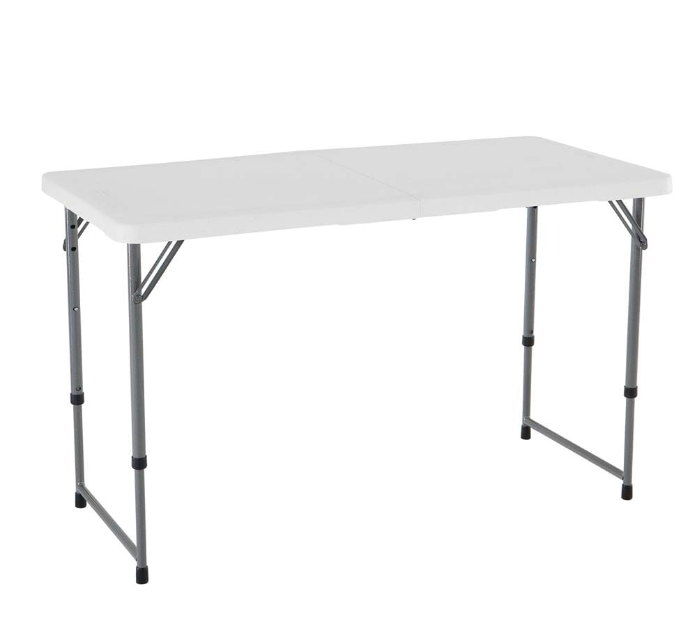 Lifetime Fold-in-Half Adjustable Folding Table 4 Foot