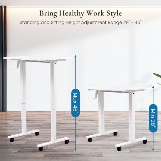 Hand Crank Adjustable Desk  Height Adjustable