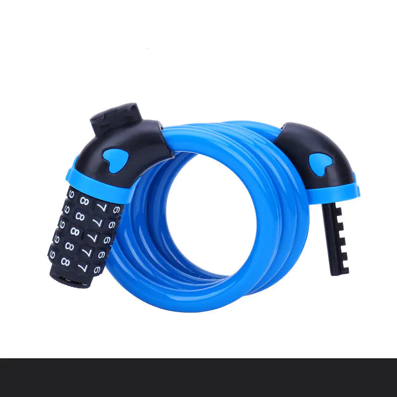 Bicycle Combination Lock with Steel Cable for Security