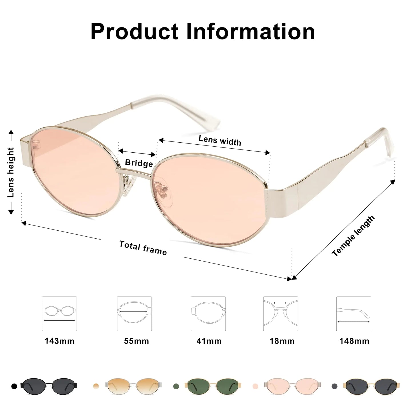 SOJOS Retro Oval Sunglasses for Women Men Trendy Sun Glasses Classic Shades UV400 Protection SJ1217 Light Gold/Light Brown