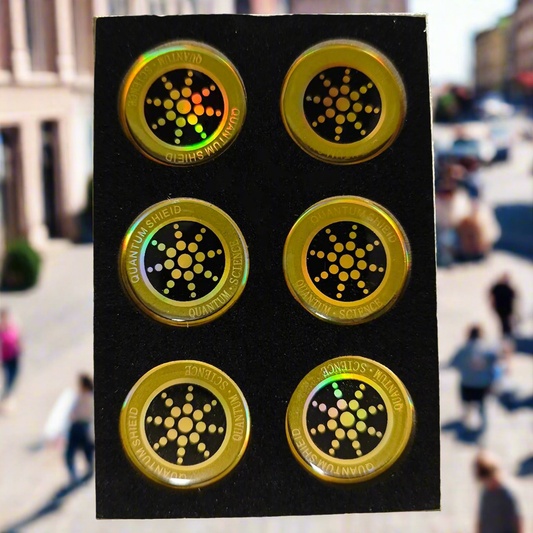 EMF Sticker Blockers Neutralize Shield Protection for Cell Phones cases and Electronic Devices WiFi 5G Tablets Laptops Computers TV Monitors(6 Pcs Gold)