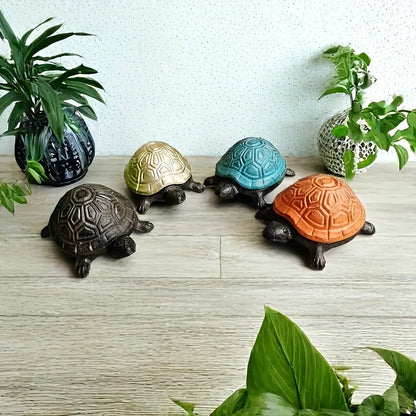 Heavy-Duty Cast Iron Turtle Key Box with Flip-Top Lid - Hidden Key Hider for Door, Garden, Patio - Spare Key Storage - Indoor/Outdoor - Home, Office, Cabin - Outdoor Concealment, Durable, Unique Organizer