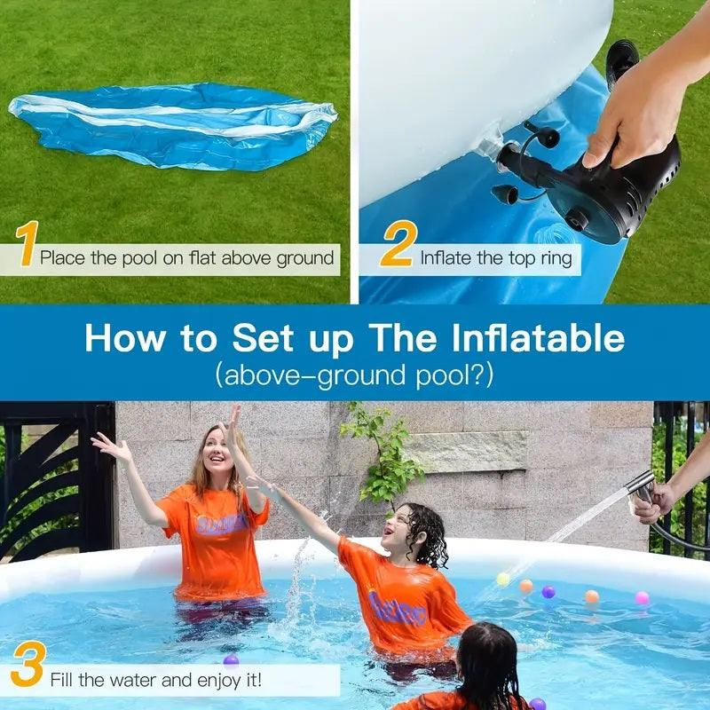 Inflatable swimming pool305*76 butterfly inflatable coil mesh pool by Dropsure