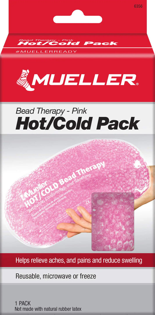 MUELLER Sports Medicine Beaded Reusable Cold/Hot Pack Ideal for Treatment of Minor scrapes Bruises Aches Sprains and Headaches Heat/Cold Compression Therapy 10.4"x5"