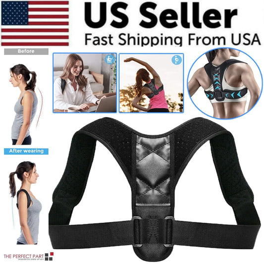 Posture Corrector Adjustable Back Brace Shoulder Support Clavicle Belt Men Women - Anti Spier 