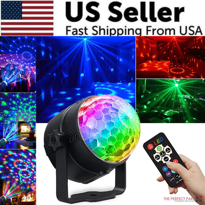 Disco Party Lights Strobe LED DJ Ball Sound Activated Bulb Dance Lamp Decoration