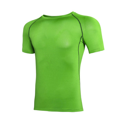 Sports tights Sports running quick drying T-shirt men breathable elastic short sleeve fitness wear men