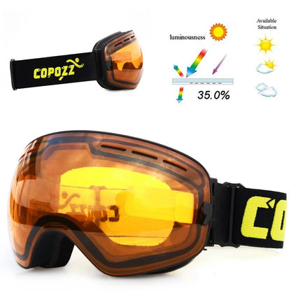 Anti-Fog Ski Goggles