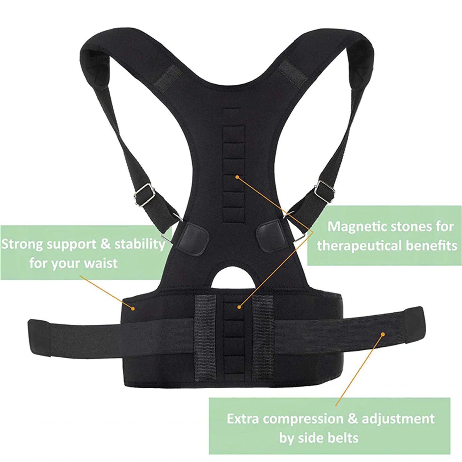 Posture Corrector Support Magnetic Back Shoulder Brace Belt Band For Men Women - Anti Spier 