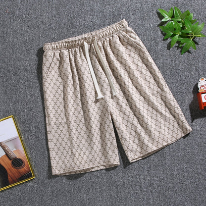 Quarter pants Men's summer beach pants Men's casual running shorts Men's 5 straight leg pants trend
