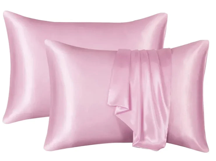 Silk-like Solid Color Pillowcase