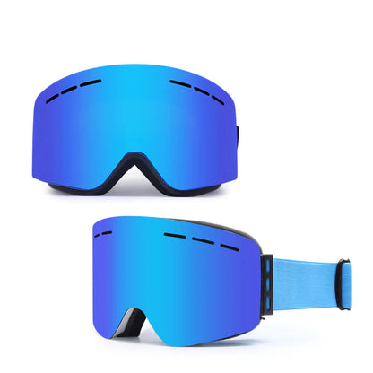 Anti-Fog Ski Goggles with Magnetic Lens