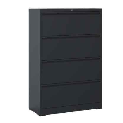 Horizontal Metal Lockable Filing Cabinet 4 Drawers