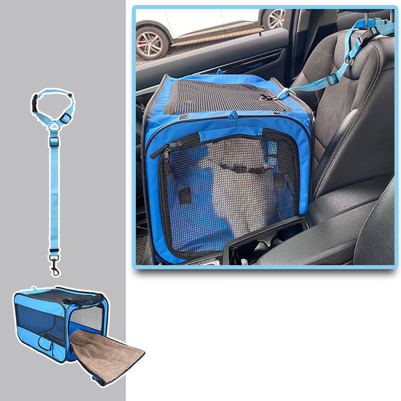 Pet Travel Carrier Bag Portable Pet Bag Folding Fabric Pet Carrier Travel Carrier Bag For Pet Cage With Locking Safety Zippers by Pet Zen