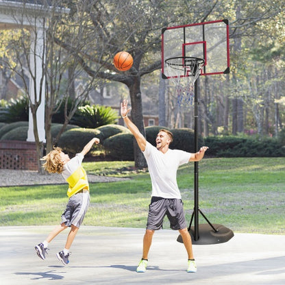 Portable Basketball Hoop System Stand Height Adjustable 7.5ft - 9.2ft With 32 Inch Backboard And Wheels For Youth Adults Indoor Outdoor Basketball Goal