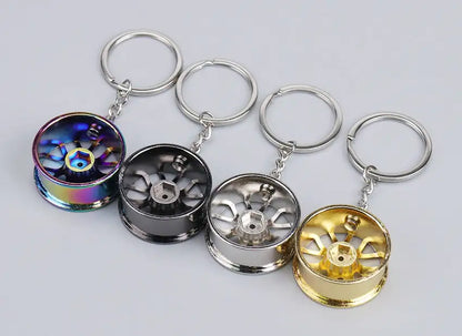 Wheel Rim Hub Tuning Keychain