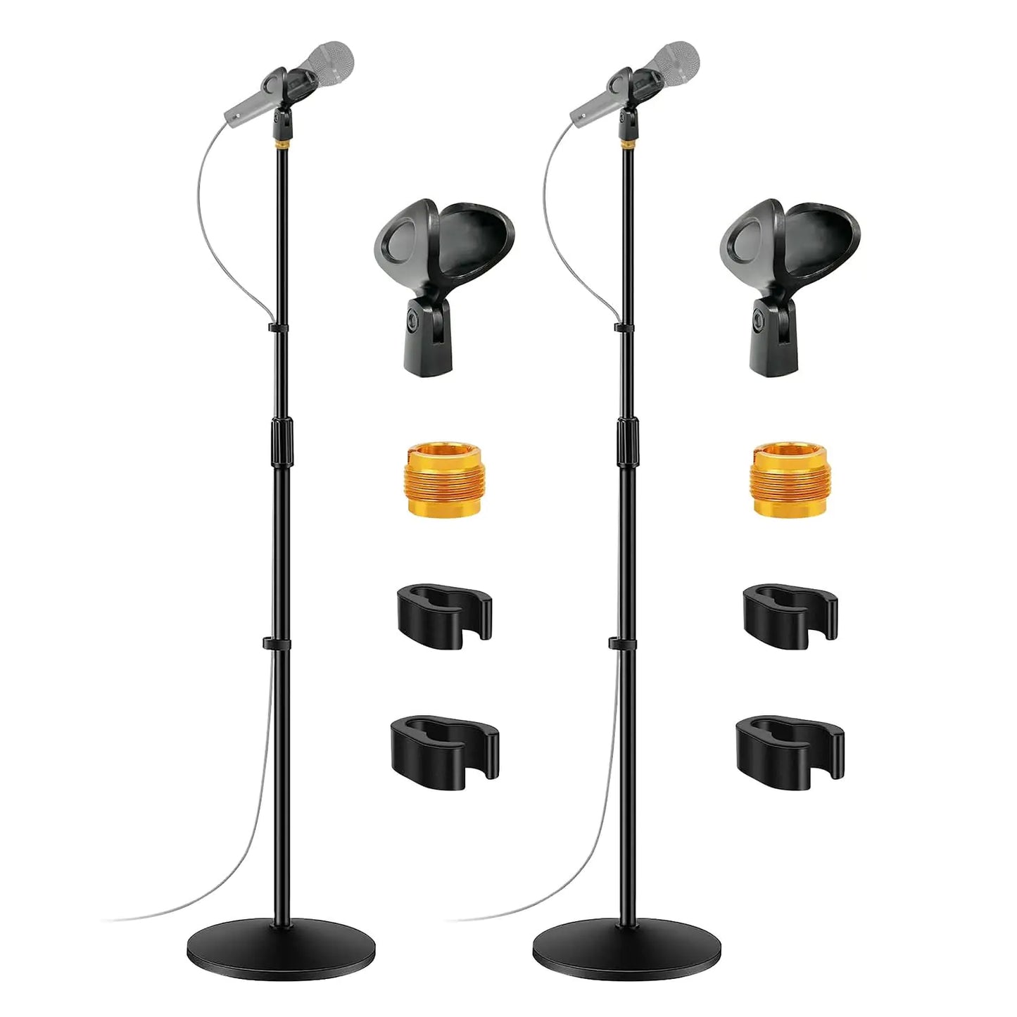 5 Core Mic Stand Round Base  Height Adjustable Universal Microphone Mount Stands