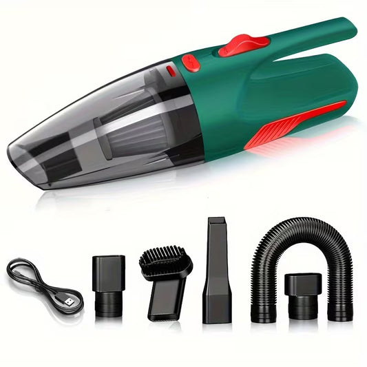 Wireless Car Vacuum Cleaner - Large Suction, Capacity, Charging, Suitable for Home And Car/Office Cleaning, Portable with Crevice Tool