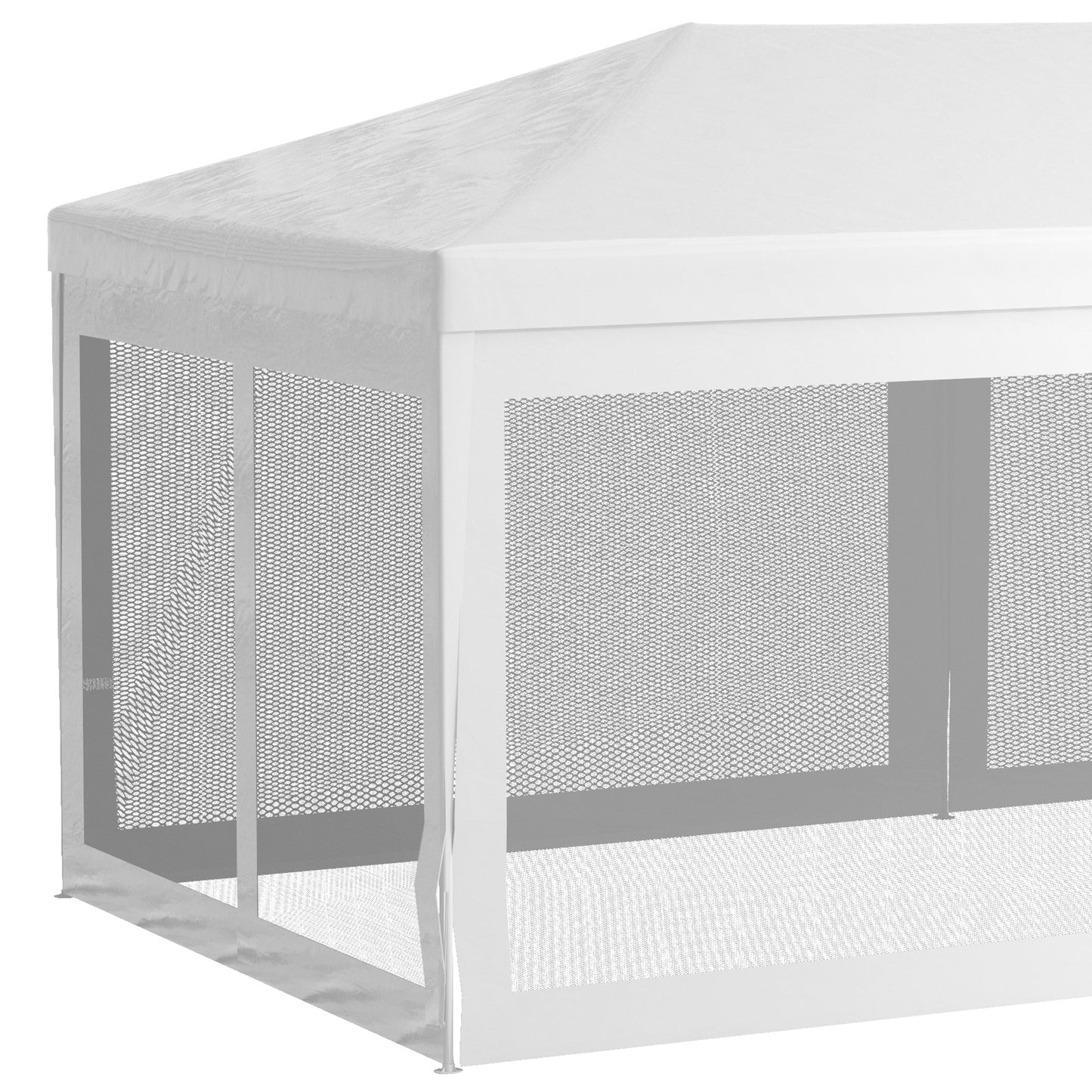 Outsunny 10ft x 20ft Party Tent, Outdoor Wedding Canopy & Gazebo with 6 Removable Sidewalls, Shade Shelter for Events, BBQs, White by Dropsure