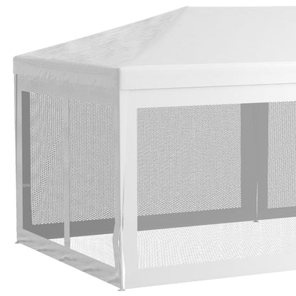 Outsunny 10ft x 20ft Party Tent, Outdoor Wedding Canopy & Gazebo with 6 Removable Sidewalls, Shade Shelter for Events, BBQs, White by Dropsure