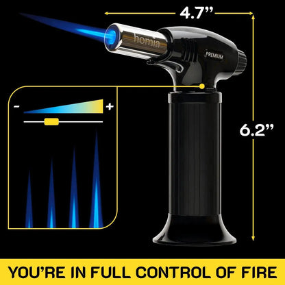 Butane Torch Adjustable Flame for Smoking Guns and Smokers with Wood Chips Bag