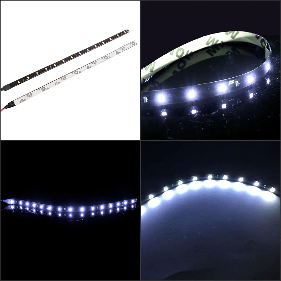 Lot Waterproof 12''/15 DC 12V Motor LED Strip Underbody Light For Car Motorcycle