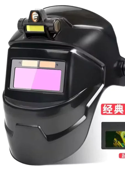 Auto-Darkening Welding Mask with Large View – Adjustable Light for Arc Welding, Grinding, and Cutting