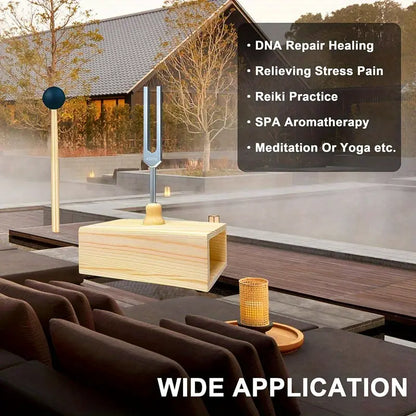 432Hz Tuning Fork with Resonance Box, for Sound Healing, Tuning Fork Resonance Teaching, Hearing Tests, Meditation