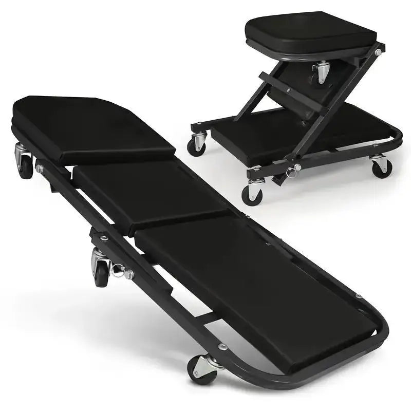 36-Inch Outdoor Z-Shaped Crawling Chair, an Adjustable Load Board Folding Vehicle Crawling Kit, And a Mechanical Crawler with 6 Wheels Measuring 2.5 Inches