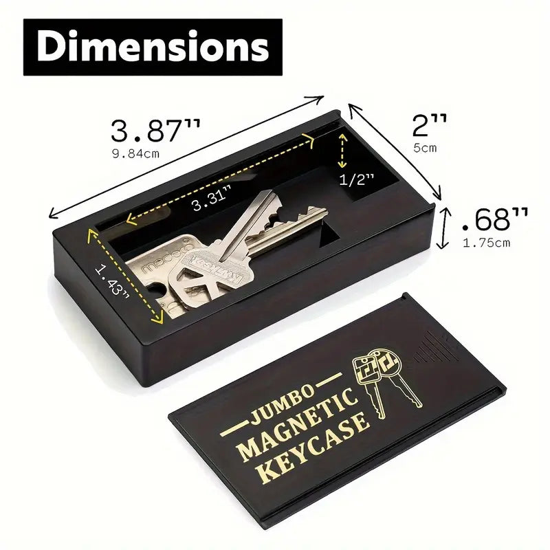 1pc Jumbo Magnetic Keycase - Durable, Secure Spare Key Holder for Cars, RVs, Boats, Homes & Airbnb - Emergency Situations