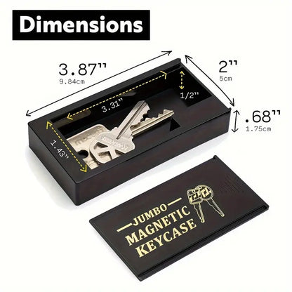 1pc Jumbo Magnetic Keycase - Durable, Secure Spare Key Holder for Cars, RVs, Boats, Homes & Airbnb - Emergency Situations
