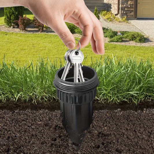 A Sprinkler Key Hiding Device, Realistic Key Hiding Box, Waterproof Key Safe for Outdoor Gardens And Lawns, Easily Insertable Underground in Garden Grass, Resistant to Water And Corrosion