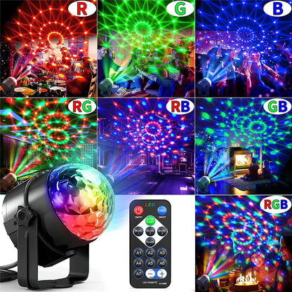 Disco Party Lights Strobe LED DJ Ball Sound Activated Bulb Dance Lamp Decoration