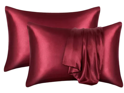 Silk-like Solid Color Pillowcase