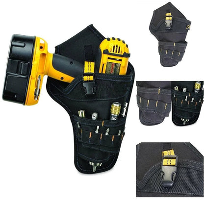 Heavy Duty Drill Holster Tool Belt Pouch Bit Holder Hanging Waist Bag Drill Tool