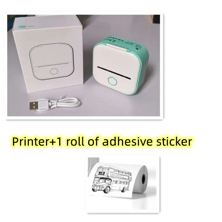 Portable Mini Thermal Label Printer Home Photo Printer Student Wrong Question Printer Bluetooth Mini Label Printer Price Tag - Anti Spier 