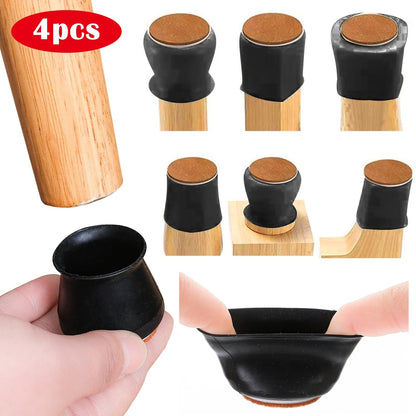 16pcs Silicone Furniture Leg Protectors: Floor Protection & Anti-slip Pads